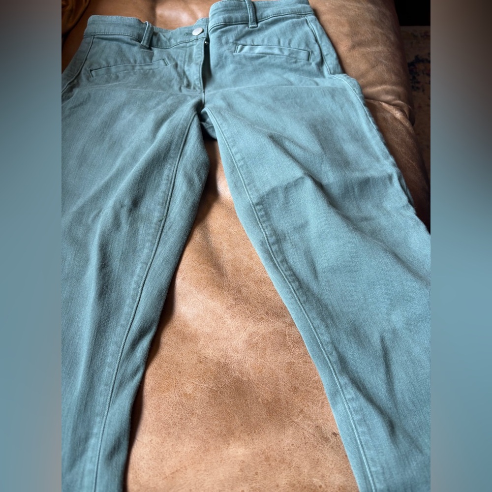 Gap Modern Stretch Skinny Crop Teal Straight-Leg Pants